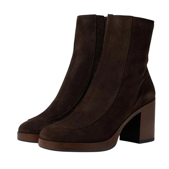 Eric Michael Womens Alice Boots EU 39 US 8.5-9 M Brown Nubuck Leather NWOB - Picture 1 of 13